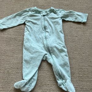 Blue and silver sleeper. Baby girl